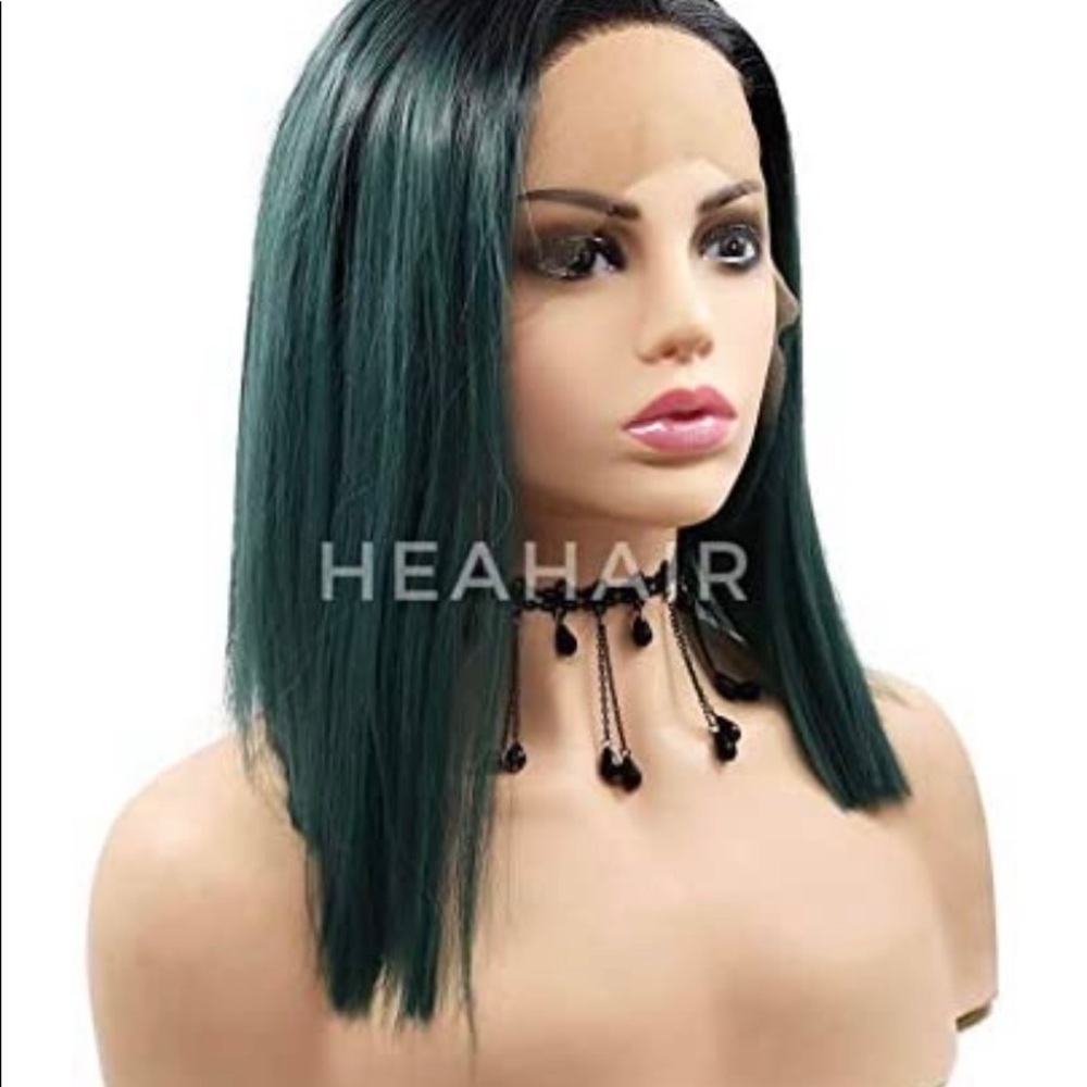 GREEN LACE BOB WIG